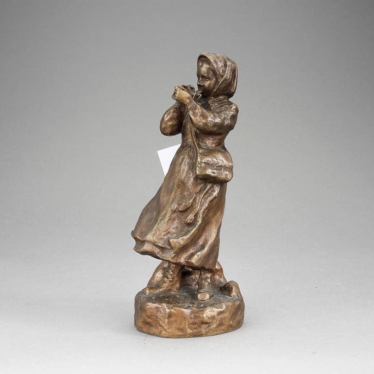 ARVID BACKLUND, skulptur, brons. Signerad och daterad 1917.