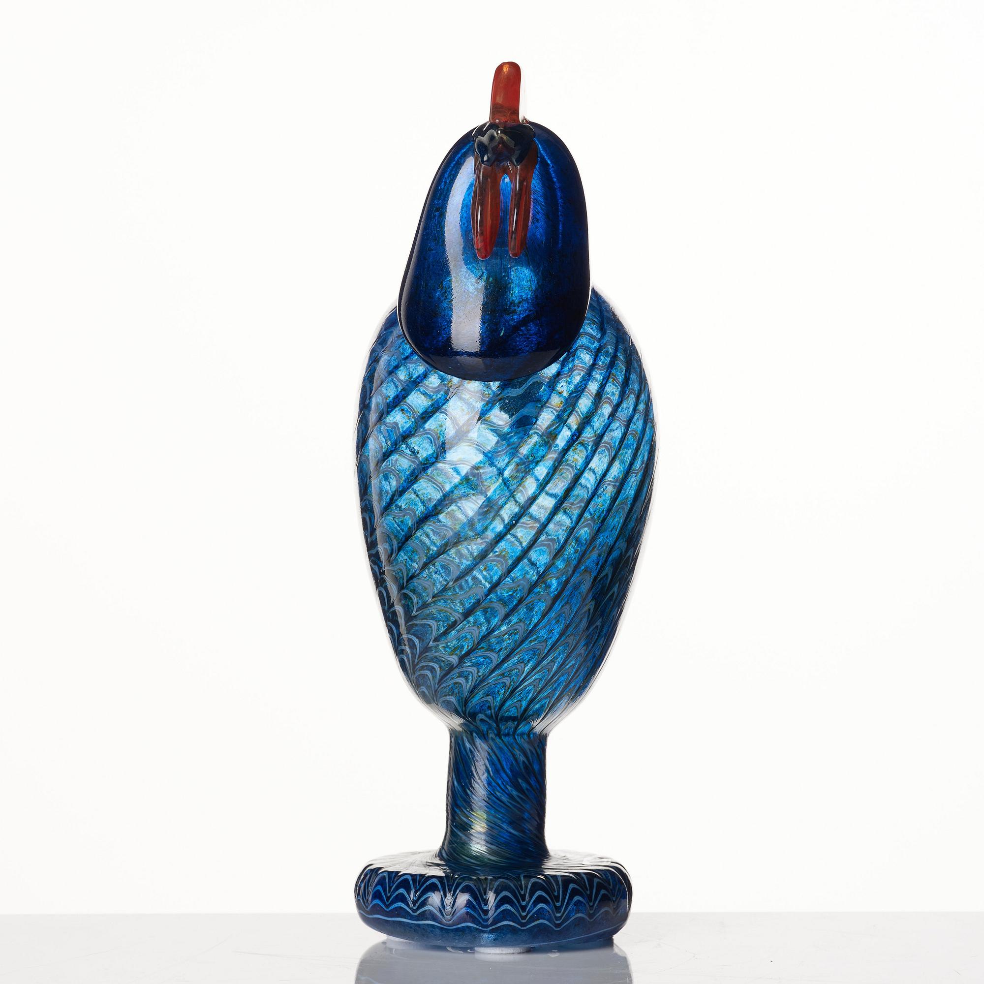 Oiva Toikka, a large glass sculpture of a 'Kaiku' rooster