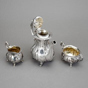 SERVIS, 3 delar, silver, med svenska importstämplar. Vikt ca 1130 g.