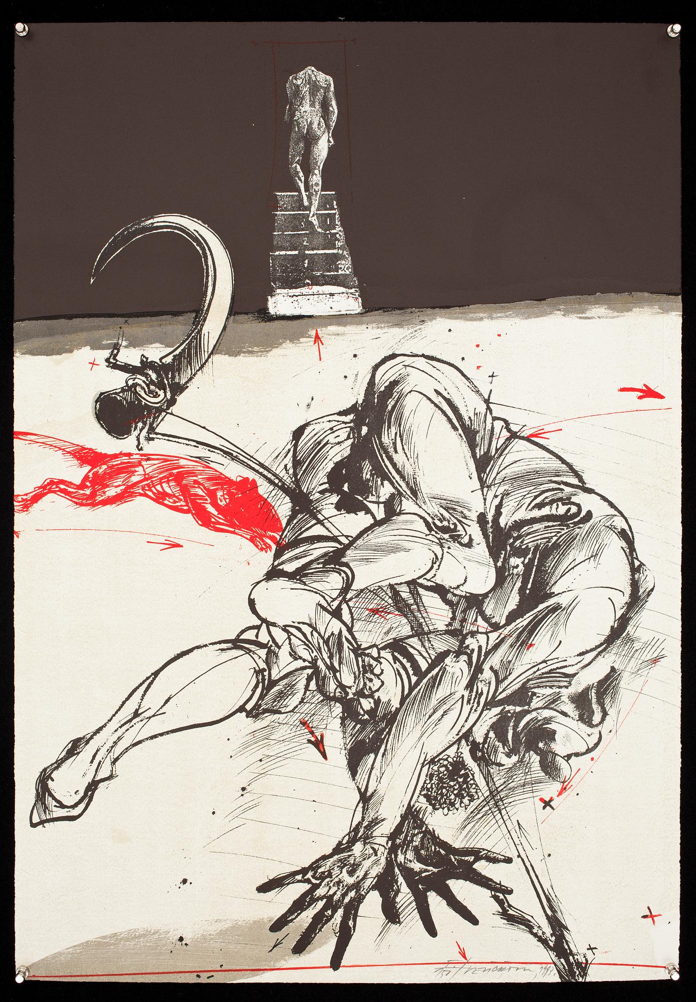 VLADIMIR VELICKOVIC, färglitografi, sign, dat 1993 o numr 5/150.