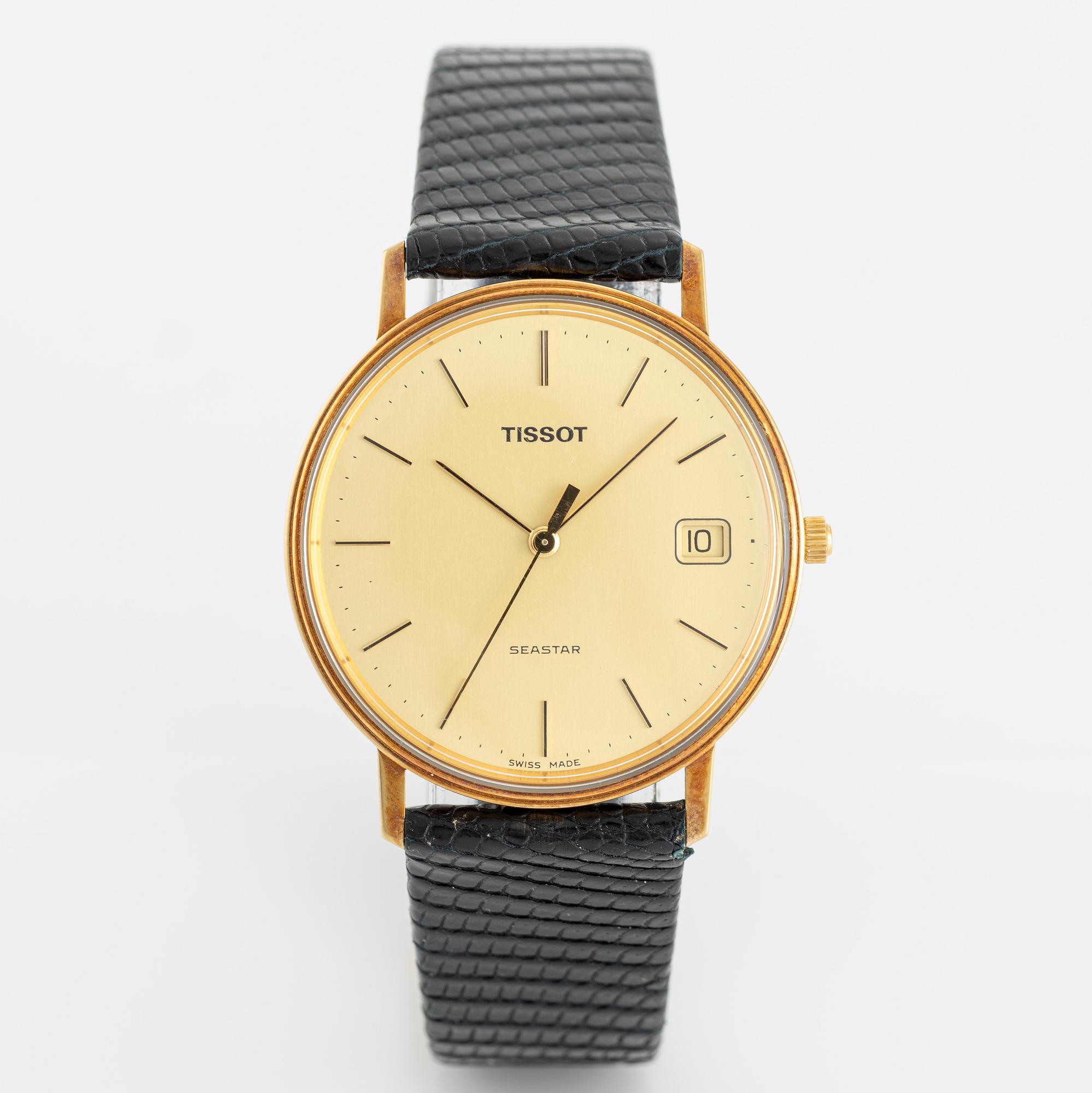 Tissot, Seastar, 14K guld, 33,5 mm.