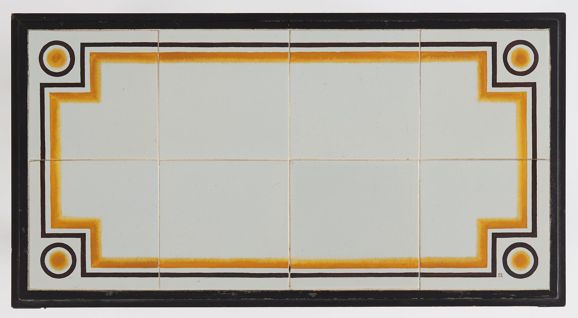 Axel Einar Hjorth, bord, Nordiska Kompaniet, 1931, kakelskivor av Edgar Böckman, Swedish Grace.
