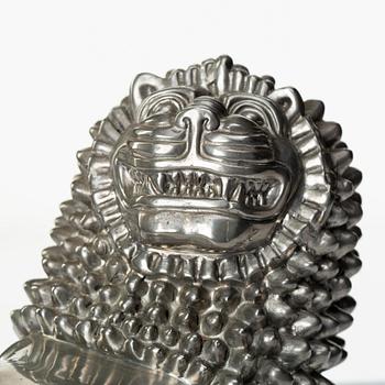 Anna Petrus, a pewter sculpture of a lion, Svenskt Tenn, Stockholm 1956.