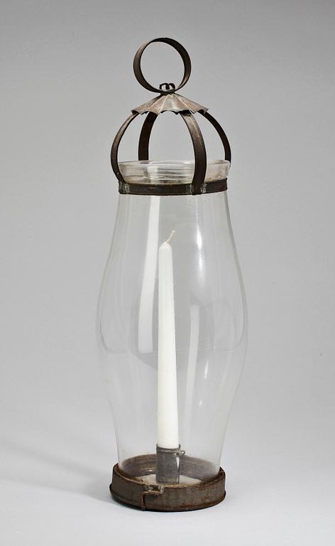 LYKTA, glas och plåt, 1800-tal.