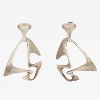 Henning Koppel, a pair of earrings, sterling silver, for Georg Jensen, after 1945.