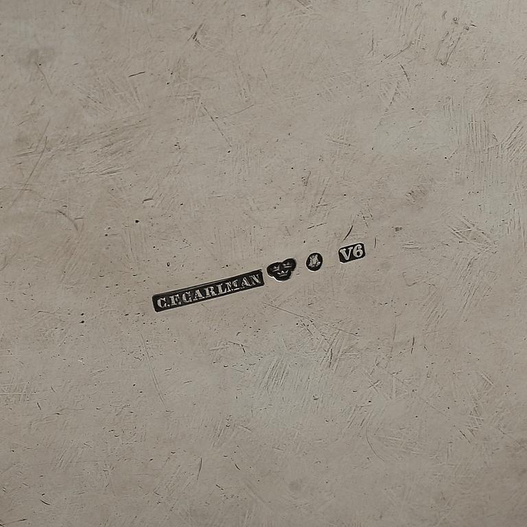 CF Carlman, sockerskrin och gräddkanna, silver, Stockholm, 1899-1901.