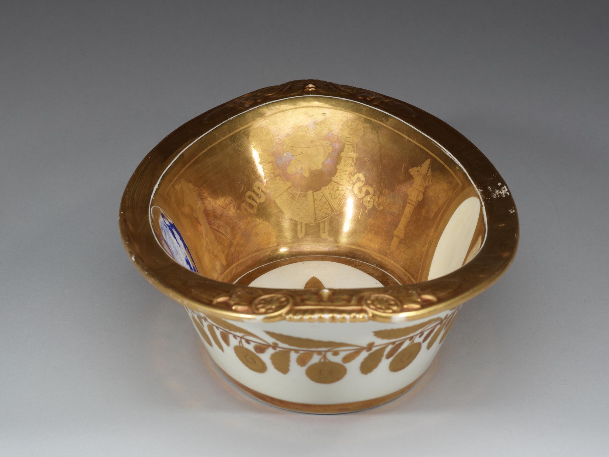 An Empire bowl, unmarked, presumably French, first half of 19th Century.