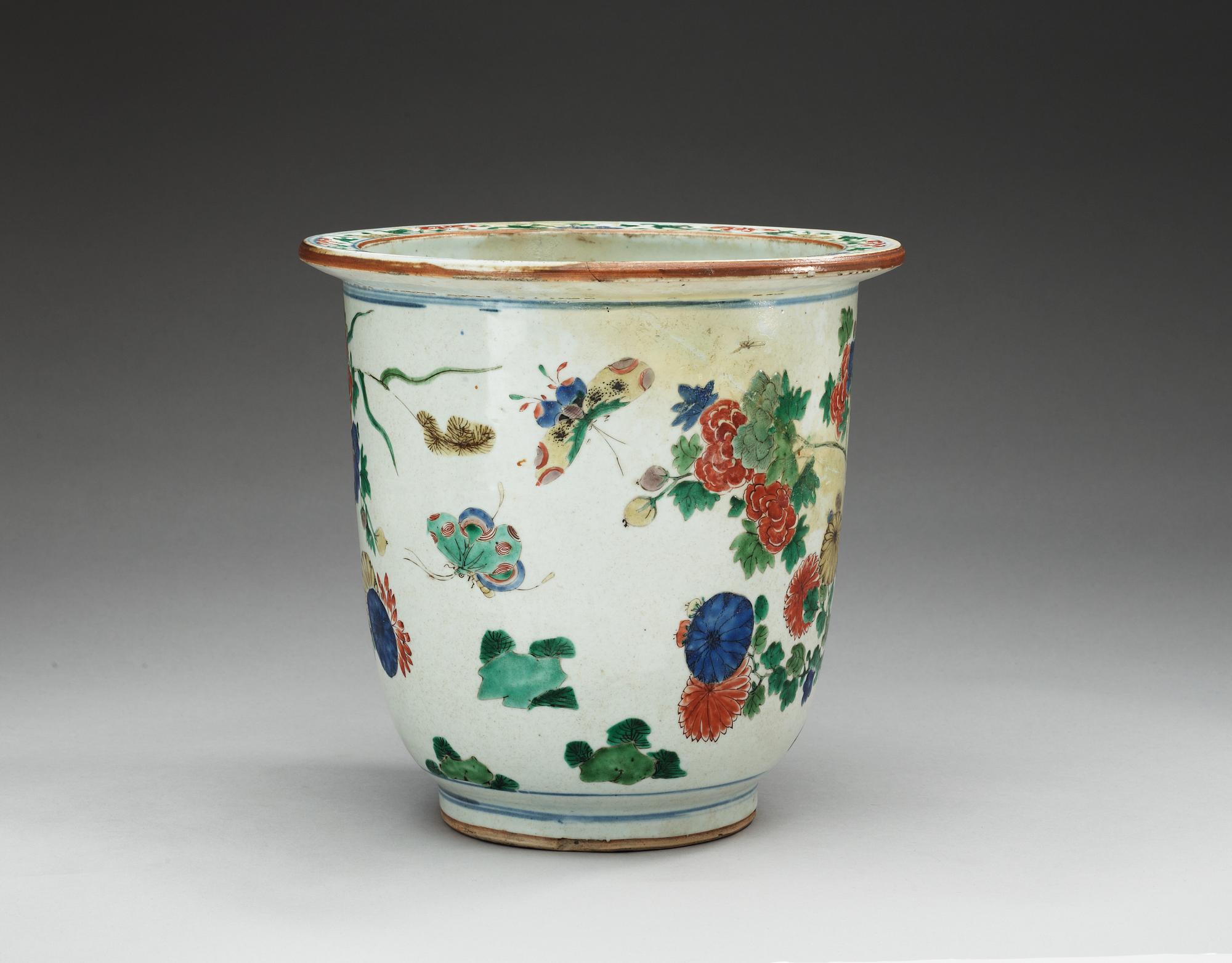 YTTERFODER, porslin. Qing dynastin, Kangxi (1662-1722).