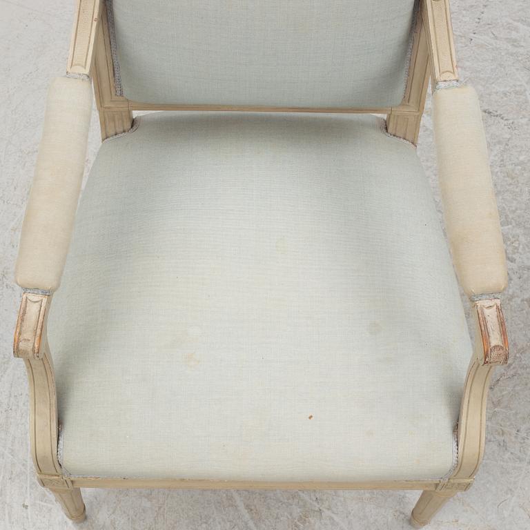 Armchairs, a pair, Gustavian style, 19th century.