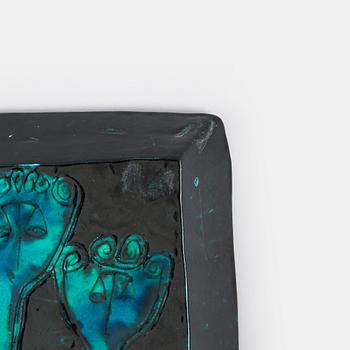 Birger Kaipiainen, väggrelief, stengods signerad Kaipiainen.