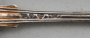 BESTICK, 10 delar, silver, 1800-/1900-tal. Vikt ca 248 g.
