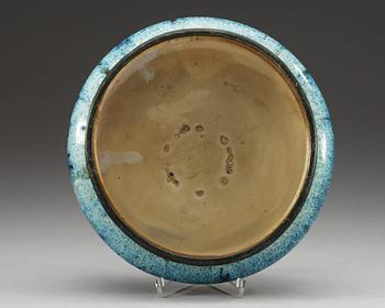 A Yunyao glazed tripod censer/narcissus bowl, presumably 18th Century.