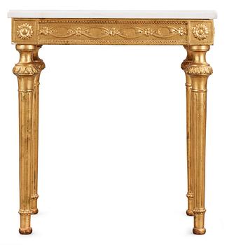 A late Gustavian late 18th century console table.