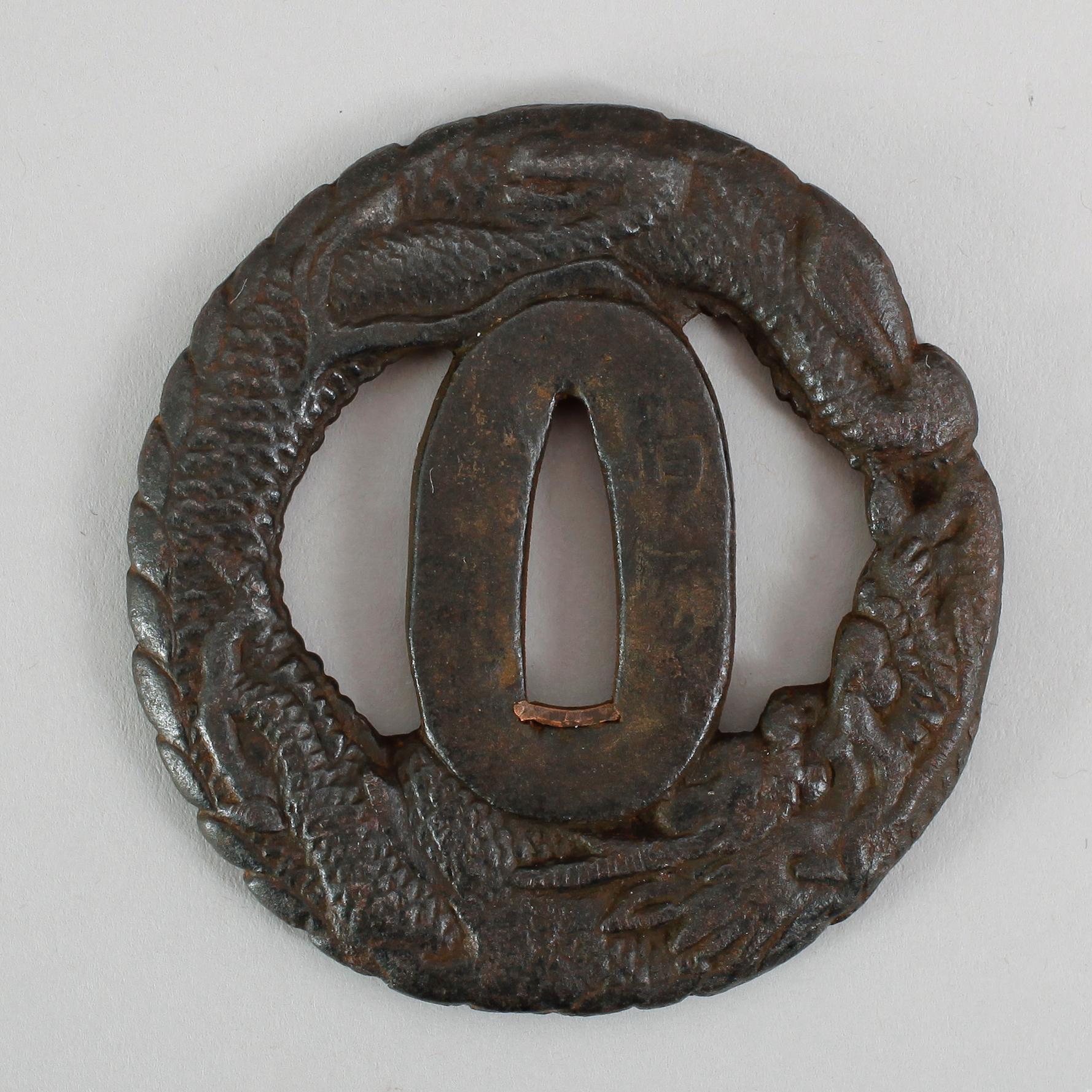 TSUBA, järn, Japan, 1800-tal.