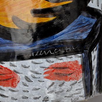 VAS, glas, Ulrica Hydman-Vallien, Kosta Boda, signerad.