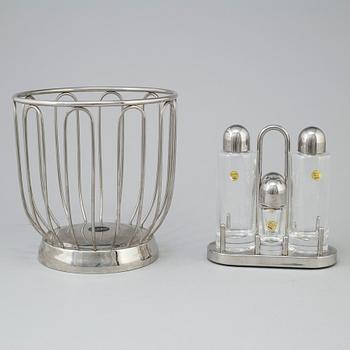 2 pieces of Alessi stainless steel table ware.