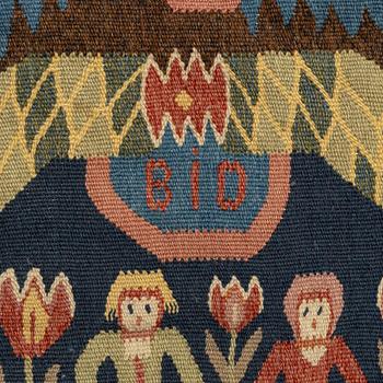 Jynne, 'The Betrothal', tapestry weave, c 53 x 55 cm. Skåne around the year 1900.