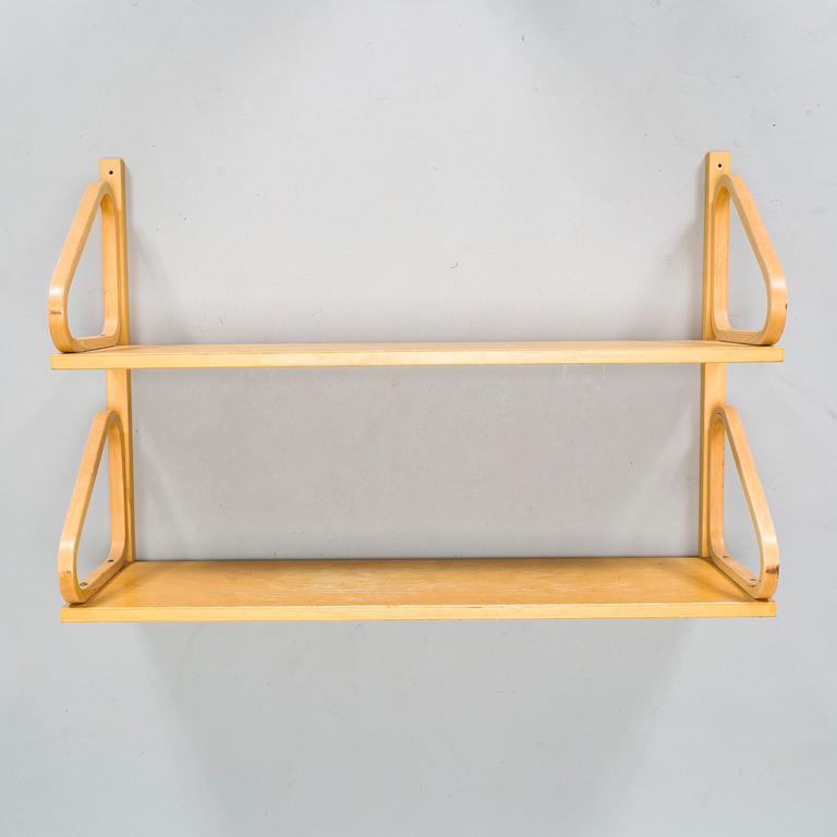 Alvar Aalto, a 1960s model 2-112 wall shelf, Artek.