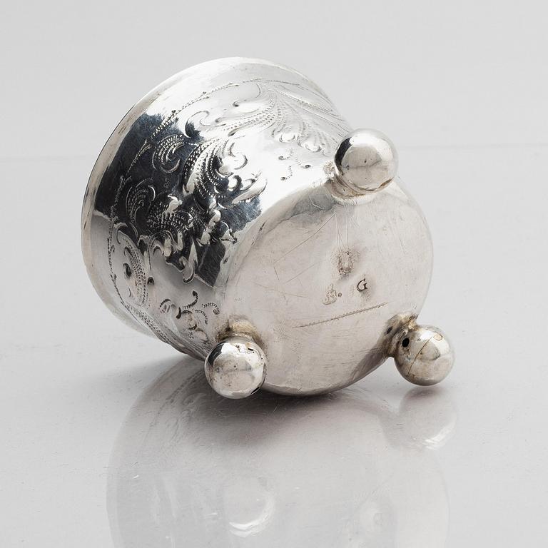 Berendt Möller, bägare, silver, Stockholm 1695. Barock.