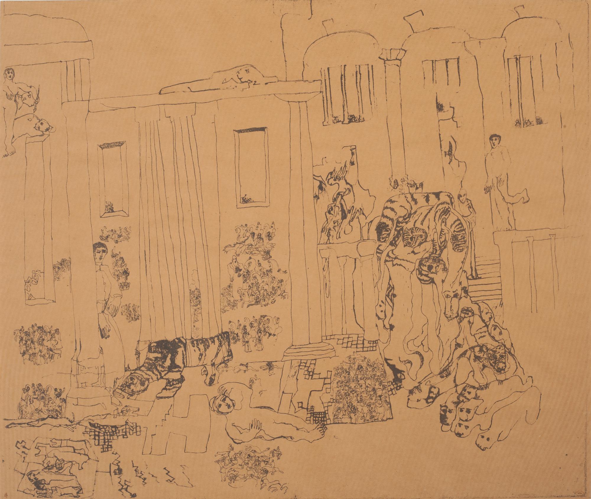 CARL FREDRIK HILL, efter, mapp med sex st offsettryck, utgiven i samarbete med Malmö Museum 1974.