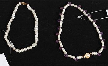 PÄRLCOLLIER, 2 st.