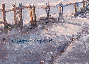 WIKTOR KORECKI, olja på duk, signerad.