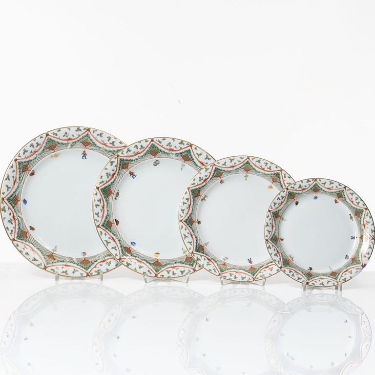 Royal Copenhagen, a porcelain dinner service, "Christmas Joy" (68 pieces).