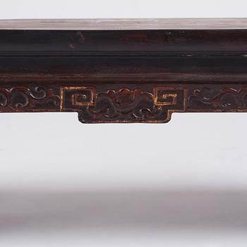 A Chinese lacquered Kang table, Qing dynasty.