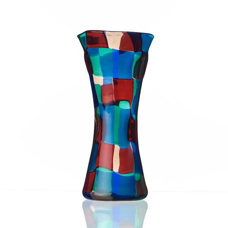 Fulvio Bianconi, a 'Pezzato' glass vase, Venini, Italy 1950's.