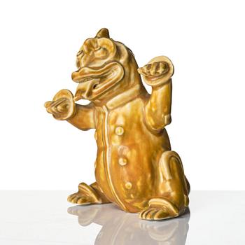 Wilhelm Kåge, skulptur, drakvalp, stengods Gustavsberg 1940-50-tal.