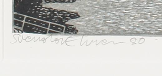 SVENOLOV EHRÉN, färglitografi, signerad, daterad -80 och numrerad V/XXX, HC.