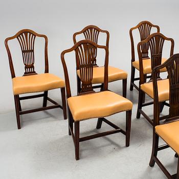 Six English 18th century chairs.