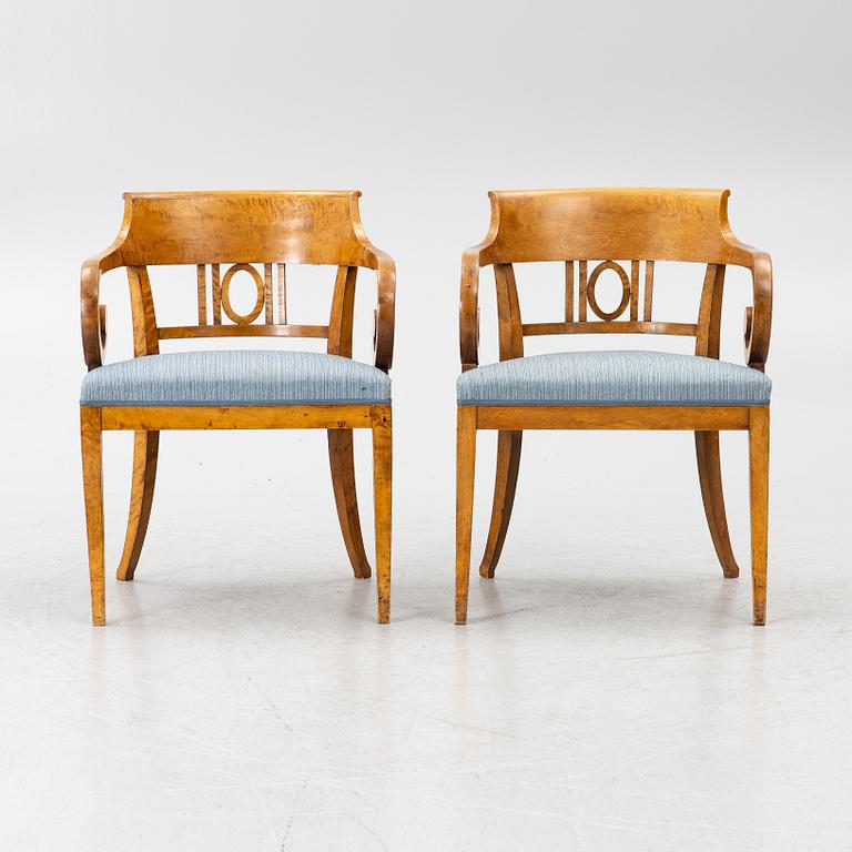 Pair of armchairs, Late Empire, mid-19th century.