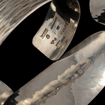 ARMBAND SAMT COLLIER, sterlingsilver, Gobi, Falköping, 1970-tal. Total vikt 121 g.