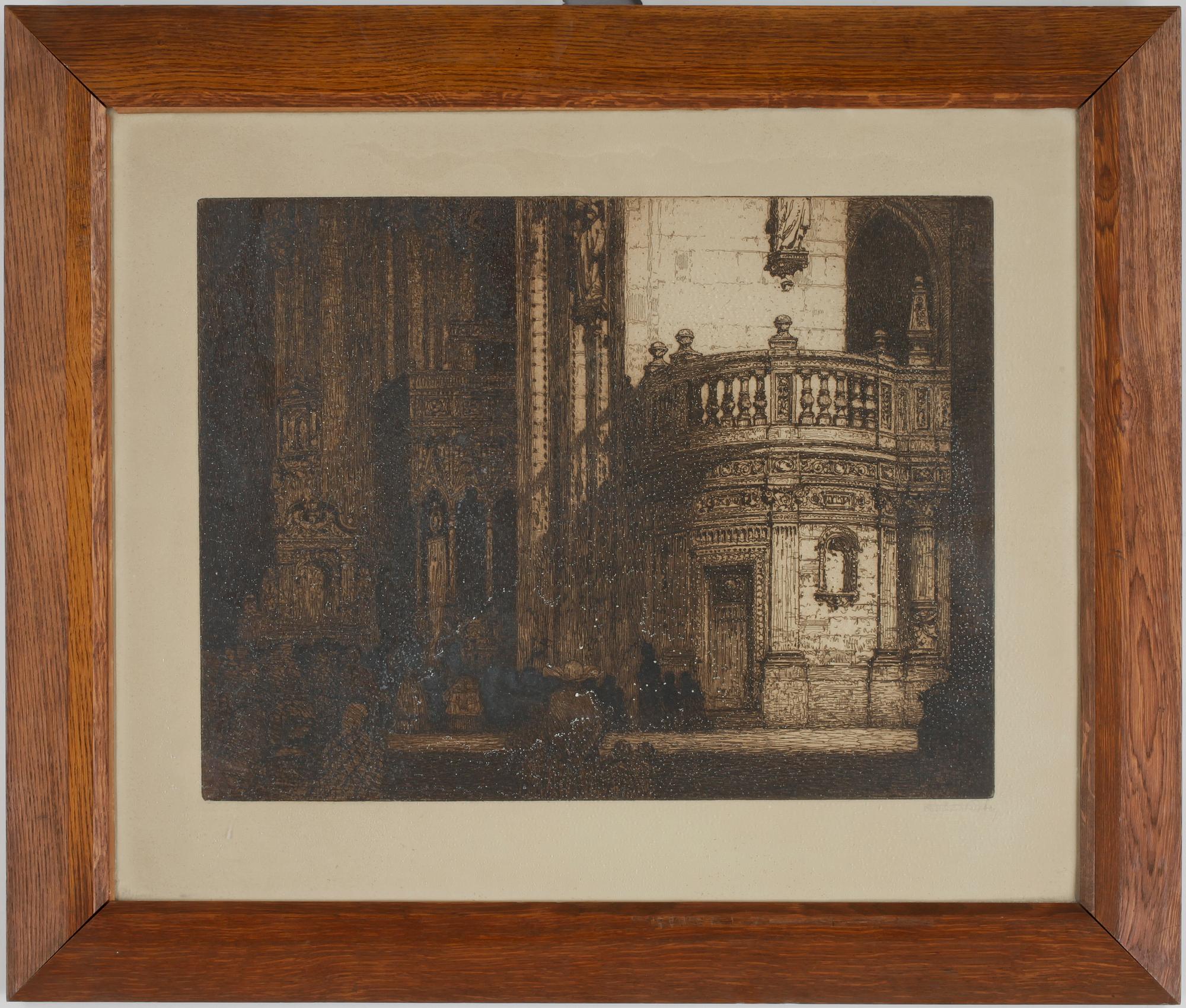 FERDINAND BOBERG, etsning, sign.