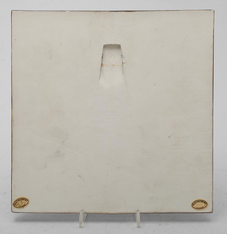 VÄGGPLATTA, stengods, "Elefant", Lisa Larson, Gustavsberg, 1960/70/80-tal.