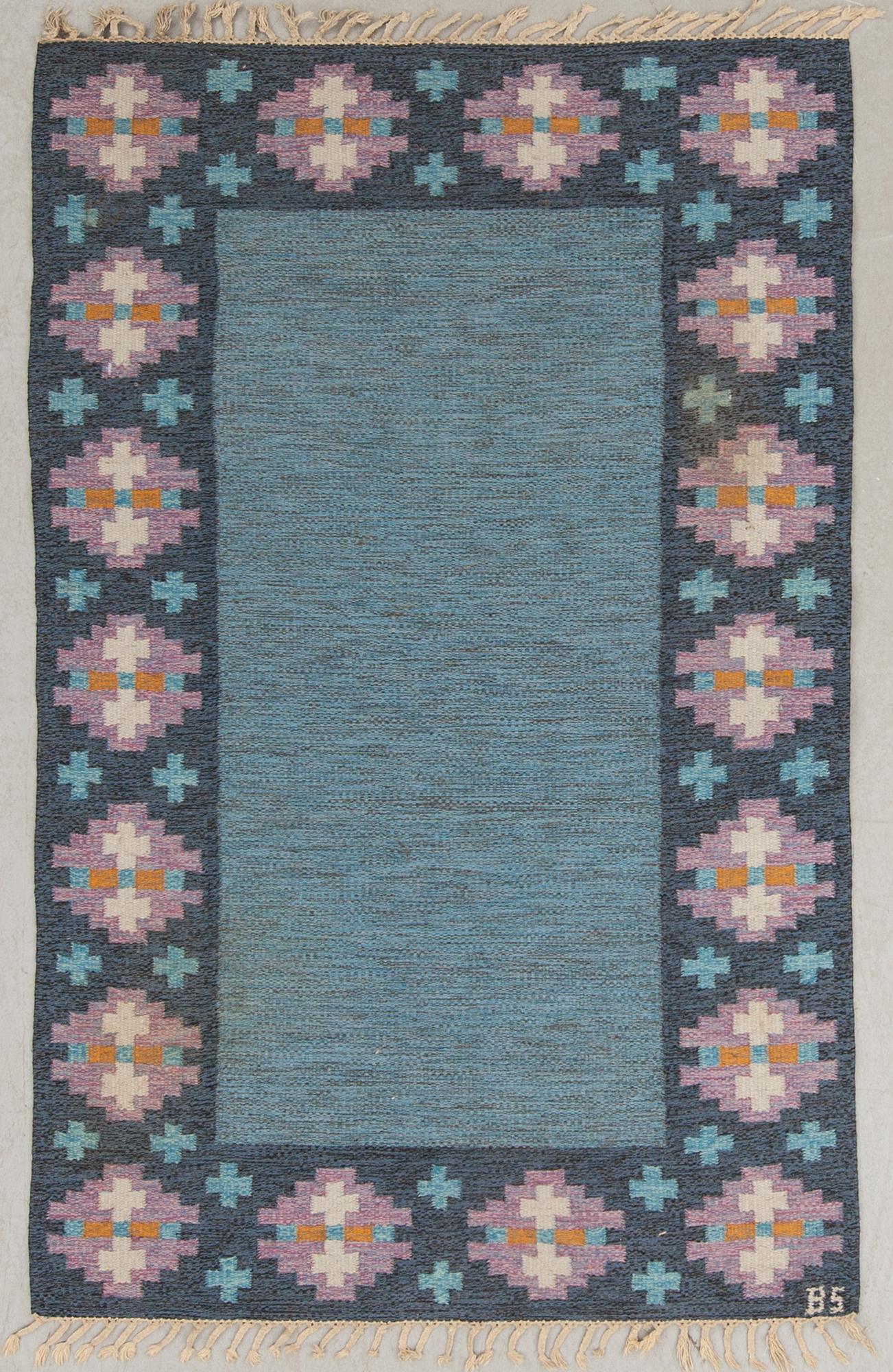 MATTA, rölakan, monogramsignerad BS (Birgitta Söderkvist möjligen). Ca 211 x 134 cm.