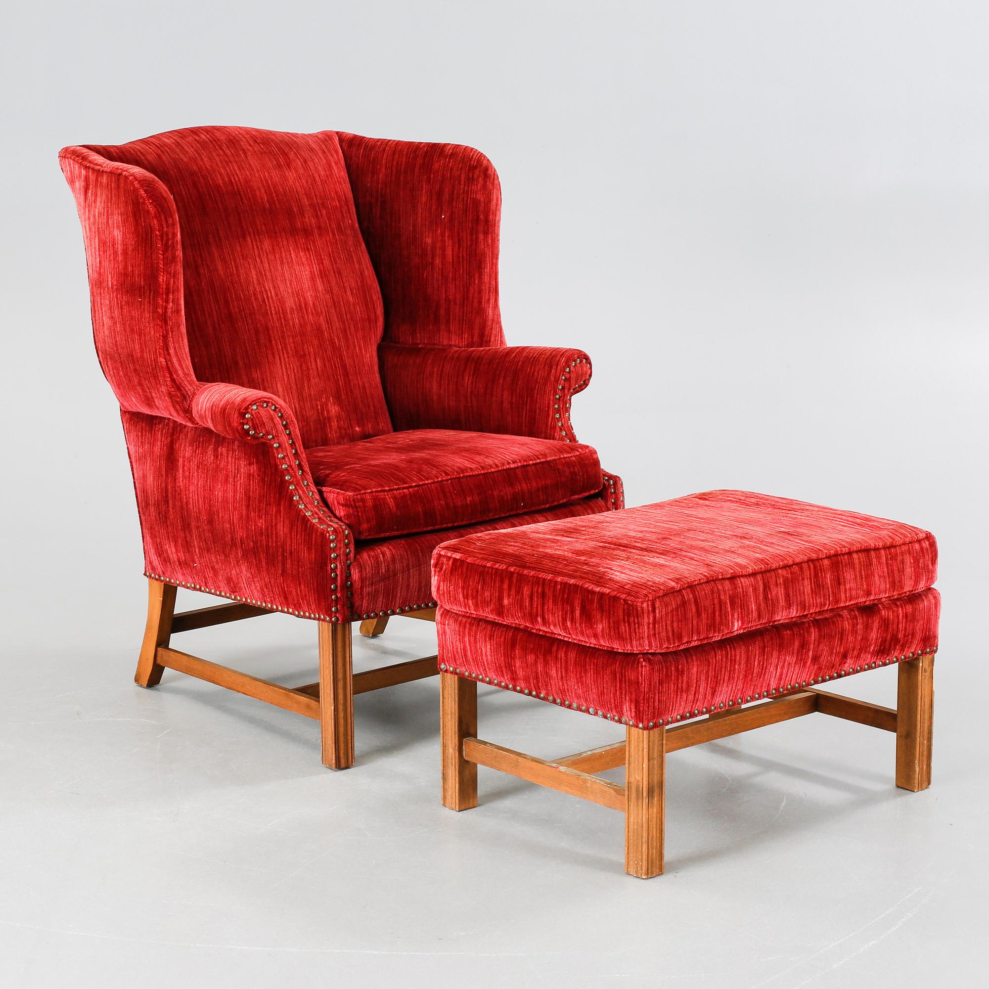 An armchair with a footrest, second half of the 20th century.