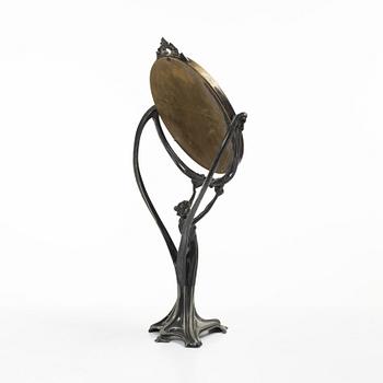 Württembergische Metallwarenfabrik (WMF), an Art Nouveau table mirror, early 20th century.
