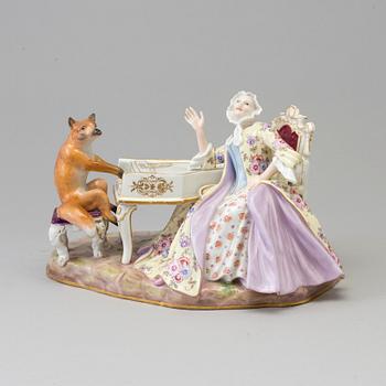 A Meissen figure group, late 19th Century. Not first quality.