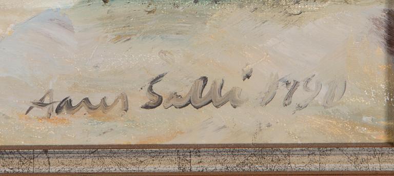 AARES SALLI, oil on canvas, signed and dated 1990.