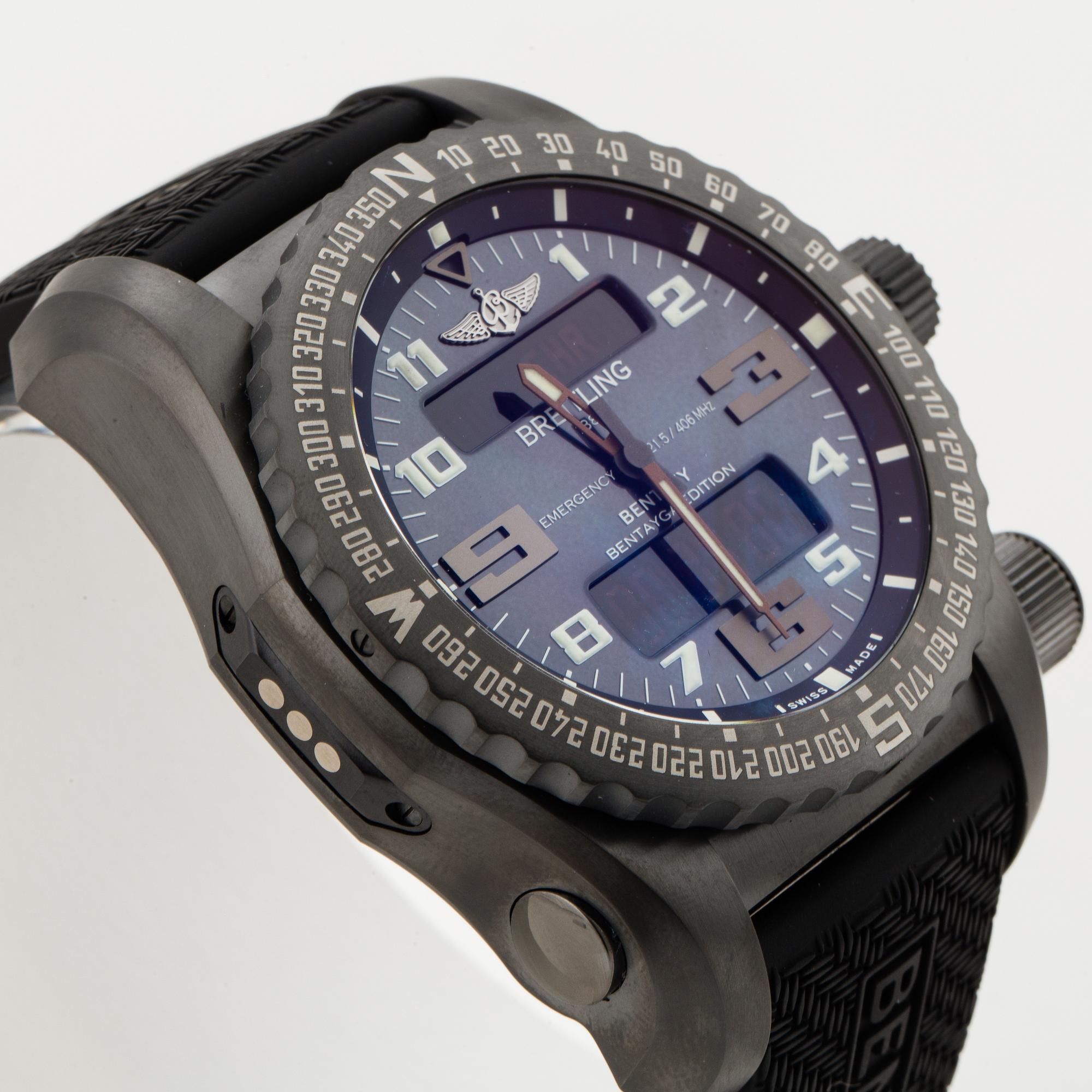 BREITLING, Emergency, Bentley Bentayga, Chronometer, wristwatch, 51 mm.