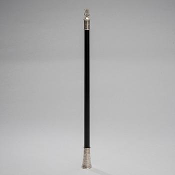 TAKTPINNE, ädelträ med silverbeslag, finska kontrollstämplar 1896.