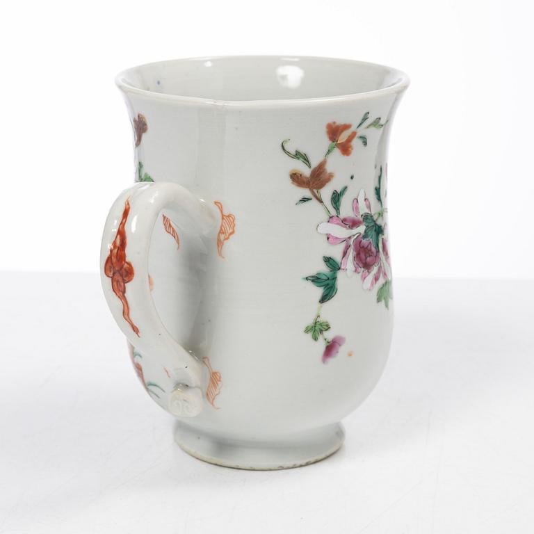 Parti Famille Rose-porslin, 5 delar, kina, Qianlong (1736-95).