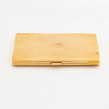 18K gold cigarette case.