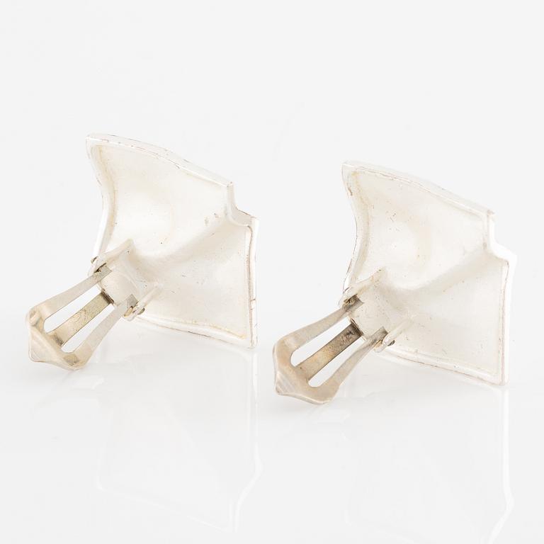 Lapponia, a pair of earrings, sterling silver, Finland 1990.