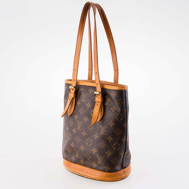 LOUIS VUITTON MONOGRAM PETIT BUCKET BAG.