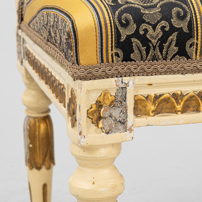 Stolar, fyra stycken, Stockholmsarbeten, omkring 1800, Sengustavianska.
