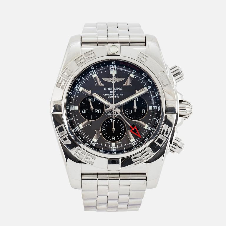 BREITLING, Chronomat GMT, chronometre, "Tachymetre", chronograph, wristwatch, 47 mm.