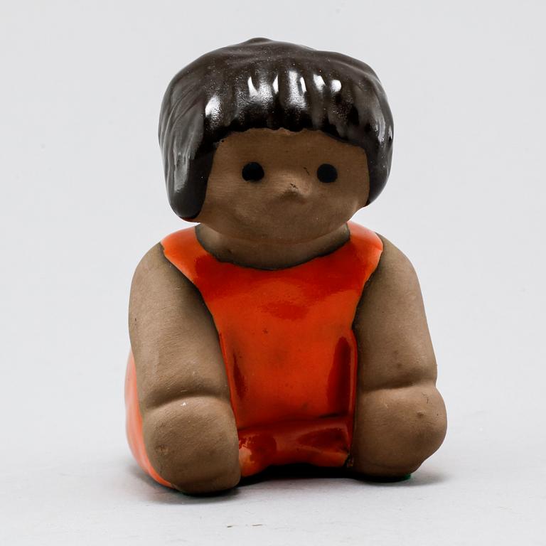 Eight stoneware figurines by Uppsala-Ekeby, from the latter half of the 20th century.